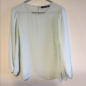 Sheer mint green blouse
